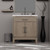 Lexora Laurel 30 inch W Grey Oak Vanity Cabinet Carrara Marble Countertop and 28 in Mirror - LVL30SR110