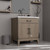Lexora Laurel 30 inch W Grey Oak Vanity Cabinet Carrara Marble Countertop and 28 in Mirror - LVL30SR110