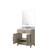 Lexora Laurel 30 inch W Grey Oak Vanity Cabinet Carrara Marble Countertop, 28 in Mirror and Faucet Set - LVL30SR111