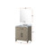 Lexora Laurel 30 inch W Grey Oak Vanity Cabinet Carrara Marble Countertop, 28 in Mirror and Faucet Set - LVL30SR111