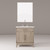 Lexora Laurel 30 inch W Grey Oak Vanity Cabinet Carrara Marble Countertop, 28 in Mirror and Faucet Set - LVL30SR111