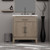 Lexora Laurel 30 inch W Grey Oak Vanity Cabinet Carrara Marble Countertop, 28 in Mirror and Faucet Set - LVL30SR111