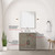 Lexora Laurel 30 inch W Grey Oak Vanity Cabinet White Quartz Countertop, 28 in Mirror and Faucet Set - LVL30SR211