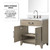 Lexora Laurel 30 inch W Grey Oak Vanity Cabinet White Quartz Countertop, 28 in Mirror and Faucet Set - LVL30SR211