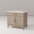 Lexora Laurel 36 inch W Grey Oak Vanity Cabinet, Carrara Marble Top, and Faucet Set - LVL36SR101