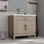 Lexora Laurel 36 inch W Grey Oak Vanity Cabinet, Carrara Marble Top, and Faucet Set - LVL36SR101