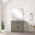 Lexora Laurel 36 inch W Grey Oak Vanity Cabinet Carrara Marble Countertop and 34 in Mirror - LVL36SR110