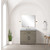 Lexora Laurel 36 inch W Grey Oak Vanity Cabinet Carrara Marble Countertop and 34 in Mirror - LVL36SR110