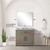 Lexora Laurel 36 inch W Grey Oak Vanity Cabinet Carrara Marble Countertop, 34 in Mirror and Faucet Set - LVL36SR111