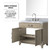 Lexora Laurel 36 inch W Grey Oak Vanity Cabinet Carrara Marble Countertop, 34 in Mirror and Faucet Set - LVL36SR111