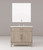 Lexora Laurel 36 inch W Grey Oak Vanity Cabinet Carrara Marble Countertop, 34 in Mirror and Faucet Set - LVL36SR111