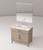 Lexora Laurel 36 inch W Grey Oak Vanity Cabinet Carrara Marble Countertop, 34 in Mirror and Faucet Set - LVL36SR111