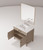 Lexora Laurel 36 inch W Grey Oak Vanity Cabinet Carrara Marble Countertop, 34 in Mirror and Faucet Set - LVL36SR111