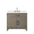 Lexora Laurel 36 inch W Grey Oak Vanity Cabinet, White Quartz Top, and Faucet Set - LVL36SR201