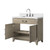 Lexora Laurel 36 inch W Grey Oak Vanity Cabinet, White Quartz Top, and Faucet Set - LVL36SR201