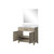 Lexora Laurel 36 inch W Grey Oak Vanity Cabinet White Quartz Countertop and 34 in Mirror - LVL36SR210