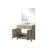 Lexora Laurel 36 inch W Grey Oak Vanity Cabinet White Quartz Countertop, 34 in Mirror and Faucet Set - LVL36SR211
