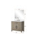 Lexora Laurel 36 inch W Grey Oak Vanity Cabinet White Quartz Countertop, 34 in Mirror and Faucet Set - LVL36SR211