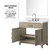 Lexora Laurel 36 inch W Grey Oak Vanity Cabinet White Quartz Countertop, 34 in Mirror and Faucet Set - LVL36SR211