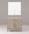 Lexora Laurel 36 inch W Grey Oak Vanity Cabinet White Quartz Countertop, 34 in Mirror and Faucet Set - LVL36SR211