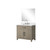 Lexora Laurel 36 inch W Grey Oak Vanity Cabinet Cultured Marble Countertop, 34 in Mirror and Faucet Set - LVL36SR311