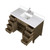 Lexora Laurel 48 inch W Grey Oak Vanity Cabinet, White Quartz Top, and Faucet Set - LVL48SR201