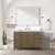 Lexora Laurel 48 inch W Grey Oak Vanity Cabinet, White Quartz Top, and Faucet Set - LVL48SR201
