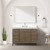 Lexora Laurel 48 inch W Grey Oak Vanity Cabinet, White Quartz Top, and Faucet Set - LVL48SR201