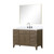 Lexora Laurel 48 inch W Grey Oak Vanity Cabinet, White Quartz Top, Faucet Set, and 46 in Mirror - LVL48SR211
