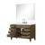 Lexora Laurel 48 inch W Grey Oak Vanity Cabinet, White Quartz Top, Faucet Set, and 46 in Mirror - LVL48SR211