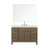 Lexora Laurel 48 inch W Grey Oak Vanity Cabinet, Cultured Marble Top, Faucet Set, and 46 in Mirror - LVL48SR311