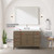 Lexora Laurel 48 inch W Grey Oak Vanity Cabinet, Cultured Marble Top, Faucet Set, and 46 in Mirror - LVL48SR311