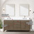 Lexora Laurel 72 inch W Grey Oak Double Sink Vanity Cabinet, White Quartz Top, Faucet Set, and 34 in Mirrors - LVL72DR211