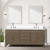 Lexora Laurel 72 inch W Grey Oak Double Sink Vanity Cabinet, Cultured Marble Top, Faucet Set, and 34 in Mirrors - LVL72DR311
