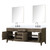 Lexora Laurel 84 inch W Grey Oak Double Sink Vanity Cabinet, White Quartz Top, Faucet Set, and 36 in Mirrors - LVL84DR211