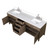 Lexora Laurel 84 inch W Grey Oak Double Sink Vanity Cabinet, Cultured Marble Top, and Faucet Set - LVL84DR301