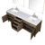 Lexora Laurel 84 inch W Grey Oak Double Sink Vanity Cabinet, Cultured Marble Top, Faucet Set, and 36 in Mirrors - LVL84DR311