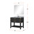 Lexora Norwalk 36 inch W Black Oak Vanity Cabinet Carrara Marble Countertop, 34 in Mirror and Faucet Set - LVN36SJ111