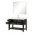 Lexora Norwalk 48 inch W Black Oak Vanity Cabinet, White Quartz Top, Faucet Set, and 46 in Mirror - LVN48SJ211