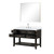 Lexora Norwalk 48 inch W Black Oak Vanity Cabinet, Cultured Marble Top, Faucet Set, and 46 in Mirror - LVN48SJ311