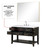 Lexora Norwalk 48 inch W Black Oak Vanity Cabinet, Cultured Marble Top, Faucet Set, and 46 in Mirror - LVN48SJ311
