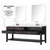 Lexora Norwalk 80 inch W Black Oak Double Sink Vanity Cabinet, Cultured Marble Top, Faucet Set, and 36 in Mirrors - LVN80DJ311