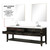 Lexora Norwalk 84 inch W Black Oak Double Sink Vanity Cabinet, Cultured Marble Top, Faucet Set, and 36 in Mirrors - LVN84DJ311