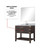 Lexora Norwalk 36 inch W Brown Oak Vanity Cabinet Carrara Marble Countertop, 34 in Mirror and Faucet Set - LVN36SK111
