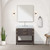 Lexora Norwalk 36 inch W Brown Oak Vanity Cabinet Carrara Marble Countertop, 34 in Mirror and Faucet Set - LVN36SK111