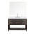 Lexora Norwalk 48 inch W Brown Oak Vanity Cabinet, White Quartz Top, Faucet Set, and 46 in Mirror - LVN48SK211