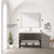Lexora Norwalk 48 inch W Brown Oak Vanity Cabinet, Cultured Marble Top, Faucet Set, and 46 in Mirror - LVN48SK311