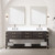 Lexora Norwalk 80 inch W Brown Oak Double Sink Vanity Cabinet, White Quartz Top, Faucet Set, and 36 in Mirrors - LVN80DK211