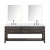 Lexora Norwalk 80 inch W Brown Oak Double Sink Vanity Cabinet, Cultured Marble Top, Faucet Set, and 36 in Mirrors - LVN80DK311