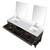 Lexora Norwalk 80 inch W Brown Oak Double Sink Vanity Cabinet, Cultured Marble Top, Faucet Set, and 36 in Mirrors - LVN80DK311